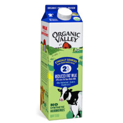 ORGANIC VALLEY 2% LOW-FAT ORGANIC PASTEURIZED MILK 1L