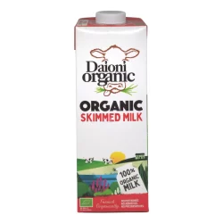 DAIONI 0.1% FAT ORGANIC SKIMMED MILK 1L