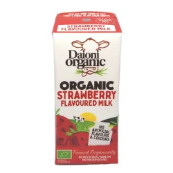 DAIONI ORGANIC SEMI-SKIMMED STRAWBERRY MILK 200 ml